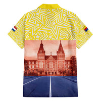 Netherlands North Holland Province Family Matching Off Shoulder Maxi Dress and Hawaiian Shirt Flag Style