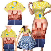 Netherlands North Holland Province Family Matching Short Sleeve Bodycon Dress and Hawaiian Shirt Flag Style