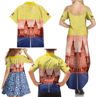 Netherlands North Holland Province Family Matching Summer Maxi Dress and Hawaiian Shirt Flag Style