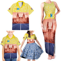 Netherlands North Holland Province Family Matching Tank Maxi Dress and Hawaiian Shirt Flag Style