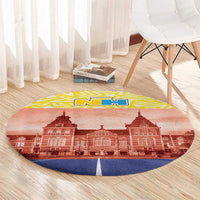 Netherlands North Holland Province Round Carpet Flag Style