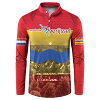 Netherlands Overijssel Province Button Sweatshirt Flag Style