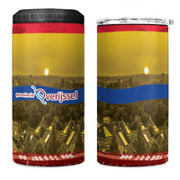 Netherlands Overijssel Province 4 in 1 Can Cooler Tumbler Flag Style