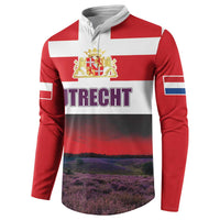 Netherlands Utrecht Province Button Sweatshirt Flag Style
