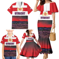 Netherlands Utrecht Province Family Matching Mermaid Dress and Hawaiian Shirt Flag Style