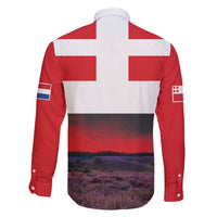 Netherlands Utrecht Province Family Matching Off The Shoulder Long Sleeve Dress and Hawaiian Shirt Flag Style