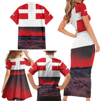 Netherlands Utrecht Province Family Matching Short Sleeve Bodycon Dress and Hawaiian Shirt Flag Style