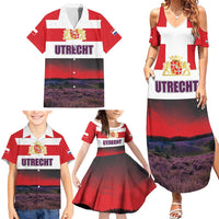 Netherlands Utrecht Province Family Matching Summer Maxi Dress and Hawaiian Shirt Flag Style