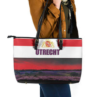 Netherlands Utrecht Province Leather Tote Bag Flag Style