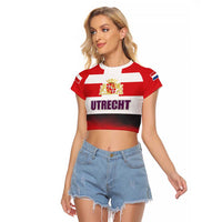 Netherlands Utrecht Province Raglan Cropped T Shirt Flag Style
