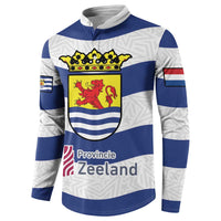 Netherlands Zeeland Province Button Sweatshirt Flag Style