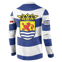 Netherlands Zeeland Province Button Sweatshirt Flag Style
