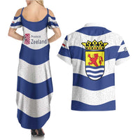 Netherlands Zeeland Province Couples Matching Summer Maxi Dress and Hawaiian Shirt Flag Style