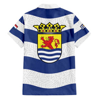 Netherlands Zeeland Province Family Matching Off The Shoulder Long Sleeve Dress and Hawaiian Shirt Flag Style