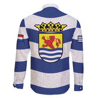 Netherlands Zeeland Province Family Matching Off The Shoulder Long Sleeve Dress and Hawaiian Shirt Flag Style