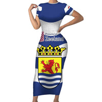 Netherlands Zeeland Province Family Matching Short Sleeve Bodycon Dress and Hawaiian Shirt Flag Style