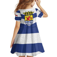 Netherlands Zeeland Province Family Matching Summer Maxi Dress and Hawaiian Shirt Flag Style