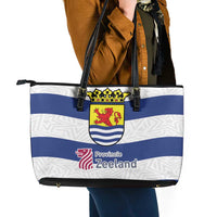 Netherlands Zeeland Province Leather Tote Bag Flag Style
