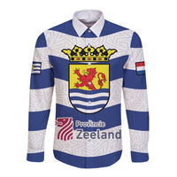 Netherlands Zeeland Province Long Sleeve Button Shirt Flag Style