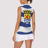 Netherlands Zeeland Province Women Sleeveless Polo Shirt Flag Style
