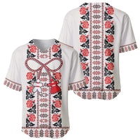 Romanian Traditional Pattern with Martenitsa Baseball Jersey Happy Martisor Day 1 March