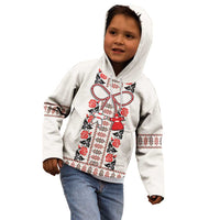 Romanian Traditional Pattern with Martenitsa Kid Hoodie Happy Martisor Day 1 March