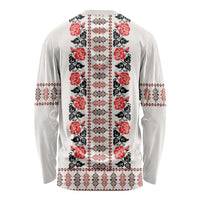 Romanian Traditional Pattern with Martenitsa Long Sleeve Shirt Happy Martisor Day 1 March