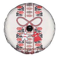Romanian Traditional Pattern with Martenitsa Spare Tire Cover Happy Martisor Day 1 March