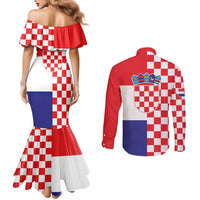 Croatia Victory Day 5 August Couples Matching Mermaid Dress and Long Sleeve Button Shirt Dan Hrvatskih Branitelja