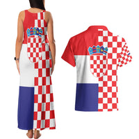 Croatia Victory Day 5 August Couples Matching Tank Maxi Dress and Hawaiian Shirt Dan Hrvatskih Branitelja