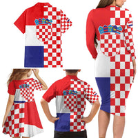 Croatia Victory Day 5 August Family Matching Long Sleeve Bodycon Dress and Hawaiian Shirt Dan Hrvatskih Branitelja