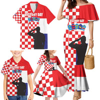 Croatia Victory Day 5 August Family Matching Mermaid Dress and Hawaiian Shirt Dan Hrvatskih Branitelja