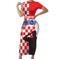Croatia Victory Day 5 August Family Matching Short Sleeve Bodycon Dress and Hawaiian Shirt Dan Hrvatskih Branitelja