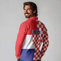 Croatia Victory Day 5 August Long Sleeve Polo Shirt Dan Hrvatskih Branitelja