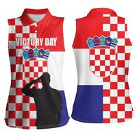 Croatia Victory Day 5 August Women Sleeveless Polo Shirt Dan Hrvatskih Branitelja