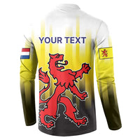 Netherlands Provincie Zuid-Holland Personalized Button Sweatshirt Flag Style