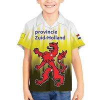 Netherlands Provincie Zuid-Holland Personalized Family Matching Long Sleeve Bodycon Dress and Hawaiian Shirt Flag Style
