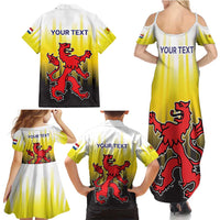 Netherlands Provincie Zuid-Holland Personalized Family Matching Summer Maxi Dress and Hawaiian Shirt Flag Style