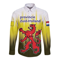 Netherlands Provincie Zuid-Holland Personalized Long Sleeve Button Shirt Flag Style