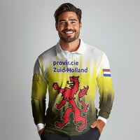 Netherlands Provincie Zuid-Holland Personalized Long Sleeve Polo Shirt Flag Style