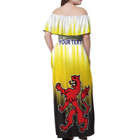 Netherlands Provincie Zuid-Holland Personalized Off Shoulder Maxi Dress Flag Style