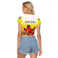 Netherlands Provincie Zuid-Holland Personalized Raglan Cropped T Shirt Flag Style