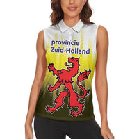 Netherlands Provincie Zuid-Holland Personalized Women Sleeveless Polo Shirt Flag Style