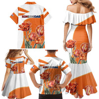 Netherlands Koningsdag Family Matching Mermaid Dress and Hawaiian Shirt Happy King's Day