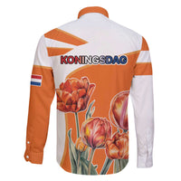 Netherlands Koningsdag Family Matching Off The Shoulder Long Sleeve Dress and Hawaiian Shirt Happy King's Day