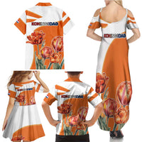 Netherlands Koningsdag Family Matching Summer Maxi Dress and Hawaiian Shirt Happy King's Day