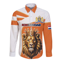 Netherlands Koningsdag Long Sleeve Button Shirt Happy King's Day