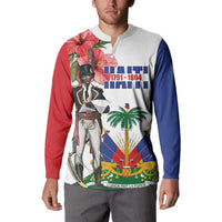 Haitian Revolution 1791-1804 Button Sweatshirt Lage d Lendependans