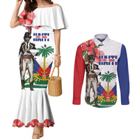 Haitian Revolution 1791-1804 Couples Matching Mermaid Dress and Long Sleeve Button Shirt Lage d Lendependans