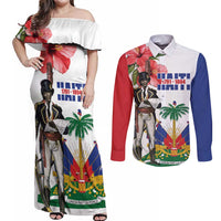Haitian Revolution 1791-1804 Couples Matching Off Shoulder Maxi Dress and Long Sleeve Button Shirt Lage d Lendependans